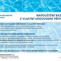 Napouštění bazénů z vlastní vodovodní přípojky  Napouštění bazénů z vlastní vodovodní přípojky